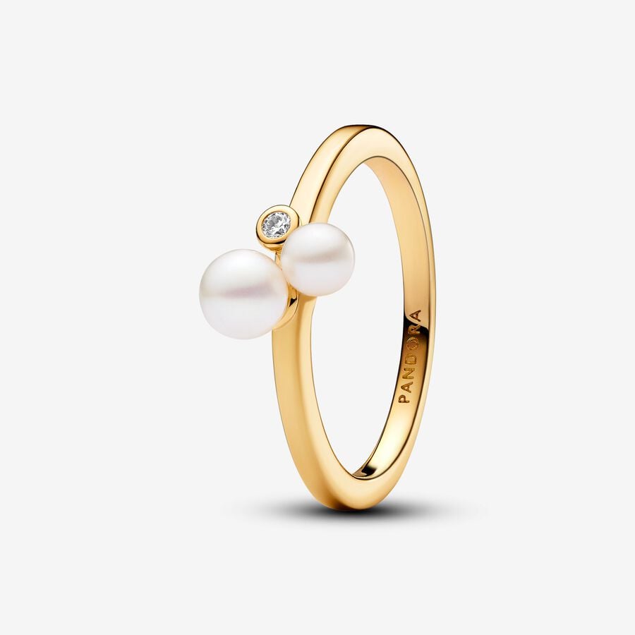 Pandora Duo Treated Freshwater Cultured Pearls Ring 163156C01