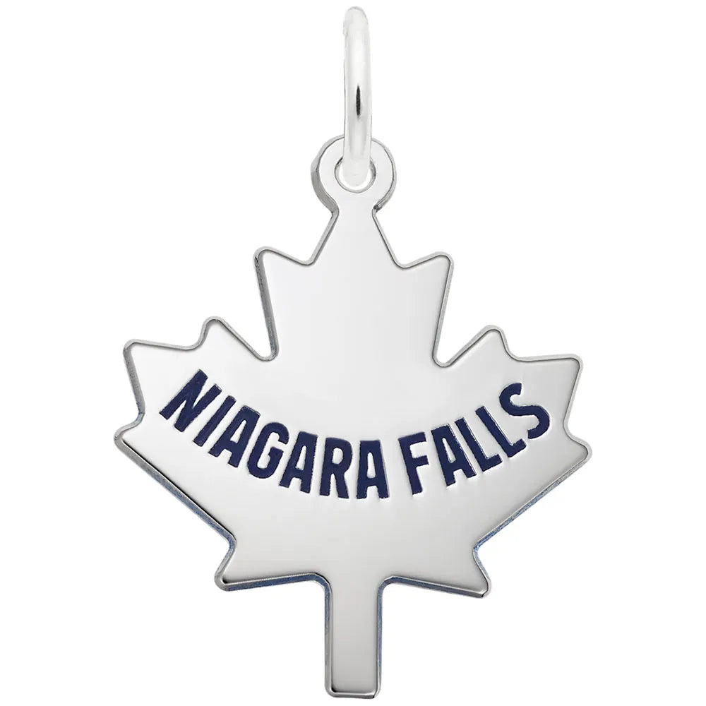 Sterling Silver Niagara Falls Maple Leaf Charm – Kavar