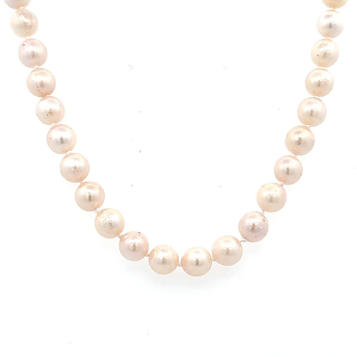 Cultured Pearl Strand With 14 Karat White Gold Clasp