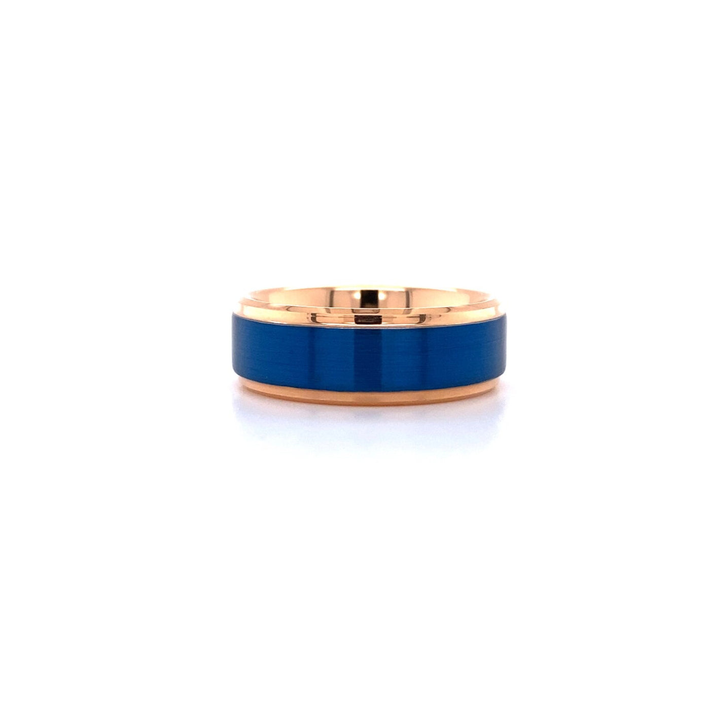 Tungsten Carbide Rose and Blue Band-FINAL SALE