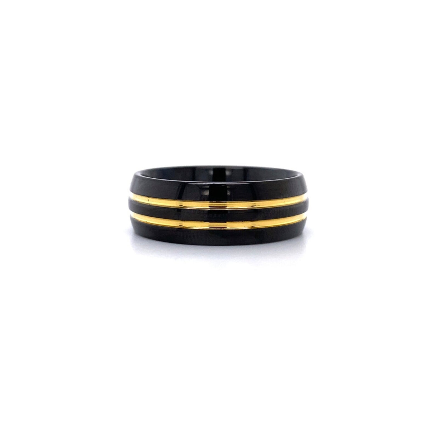 Tungsten Carbide Gold and Black Band-FINAL SALE