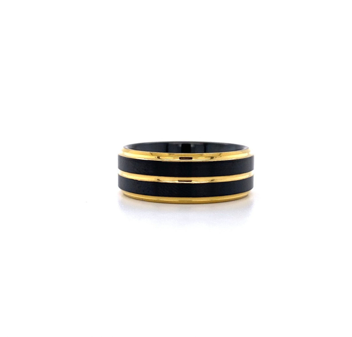Tungsten Carbide Gold and Black Band-FINAL SALE