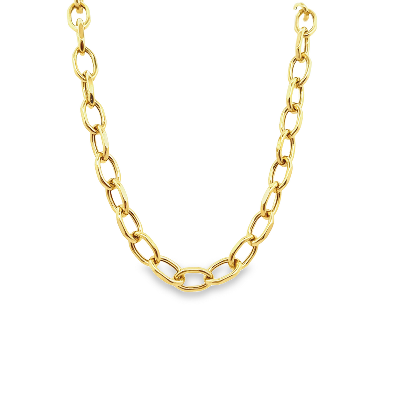 10 Karat Yellow Gold Oval Link Necklace