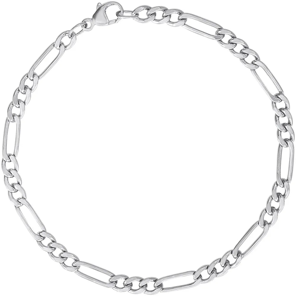 Sterling Silver Figaro Link Classic Bracelet