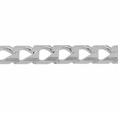 Sterling Silver Square Curb Chain-3.6mm