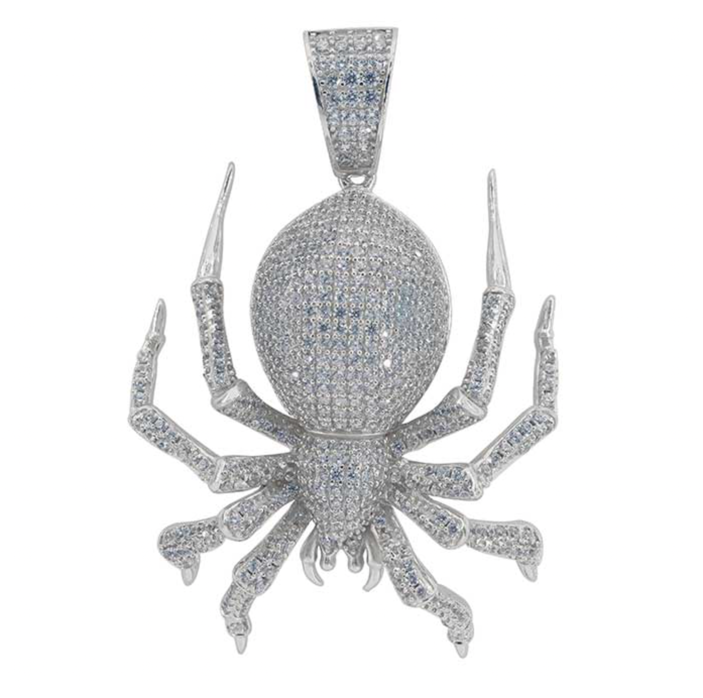 Sterling Silver Cubic Zirconia Spider Pendant-Final Sale