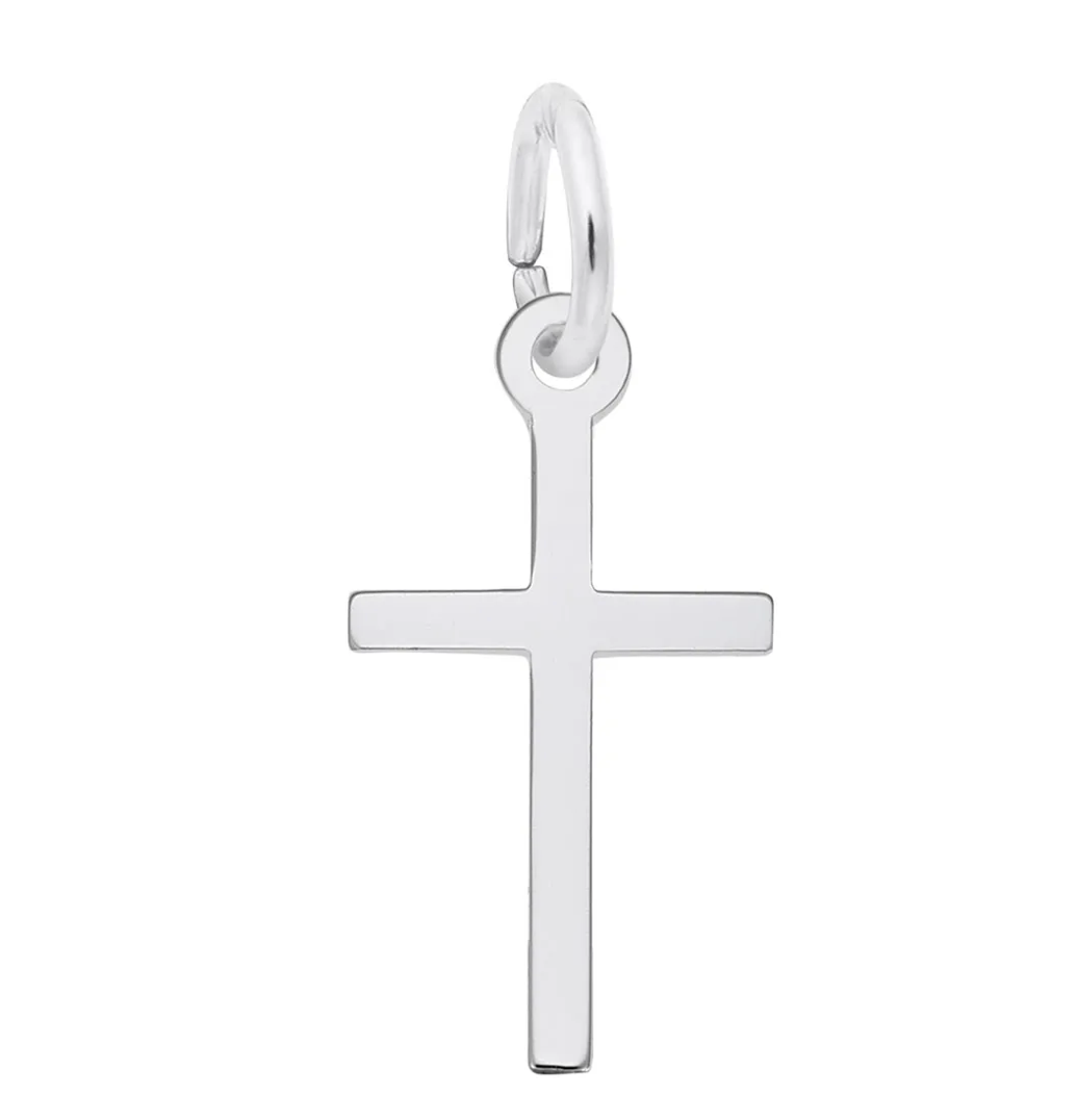 Sterling Silver Small Thin Cross Charm