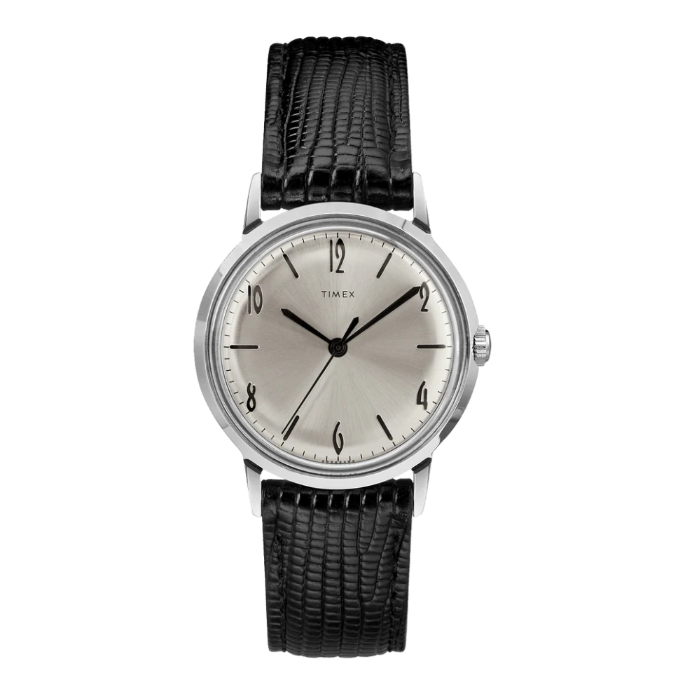 Timex Marlin® Hand-Wound 34mm Leather Strap Watch - TW2R47900V3