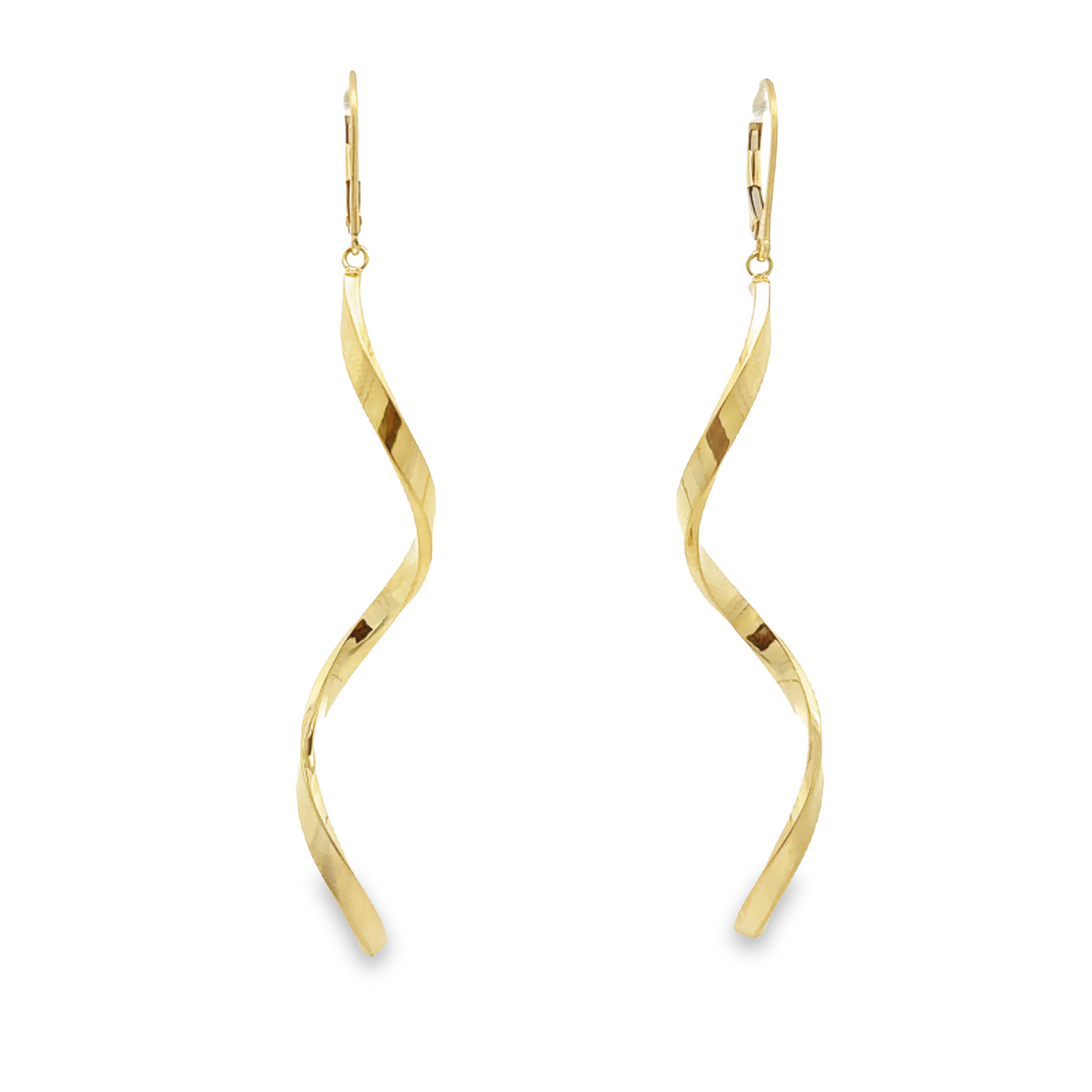 10 Karat Yellow Gold Dangle Twist Earrings