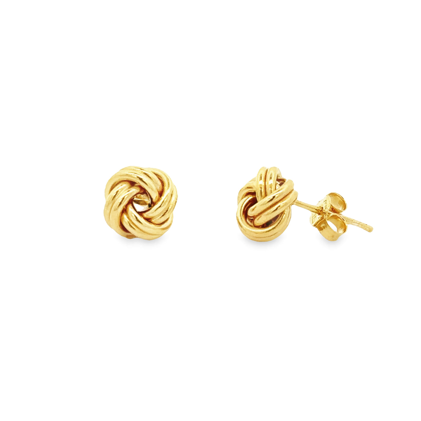 10 Karat Yellow Gold Knot Stud Earrings