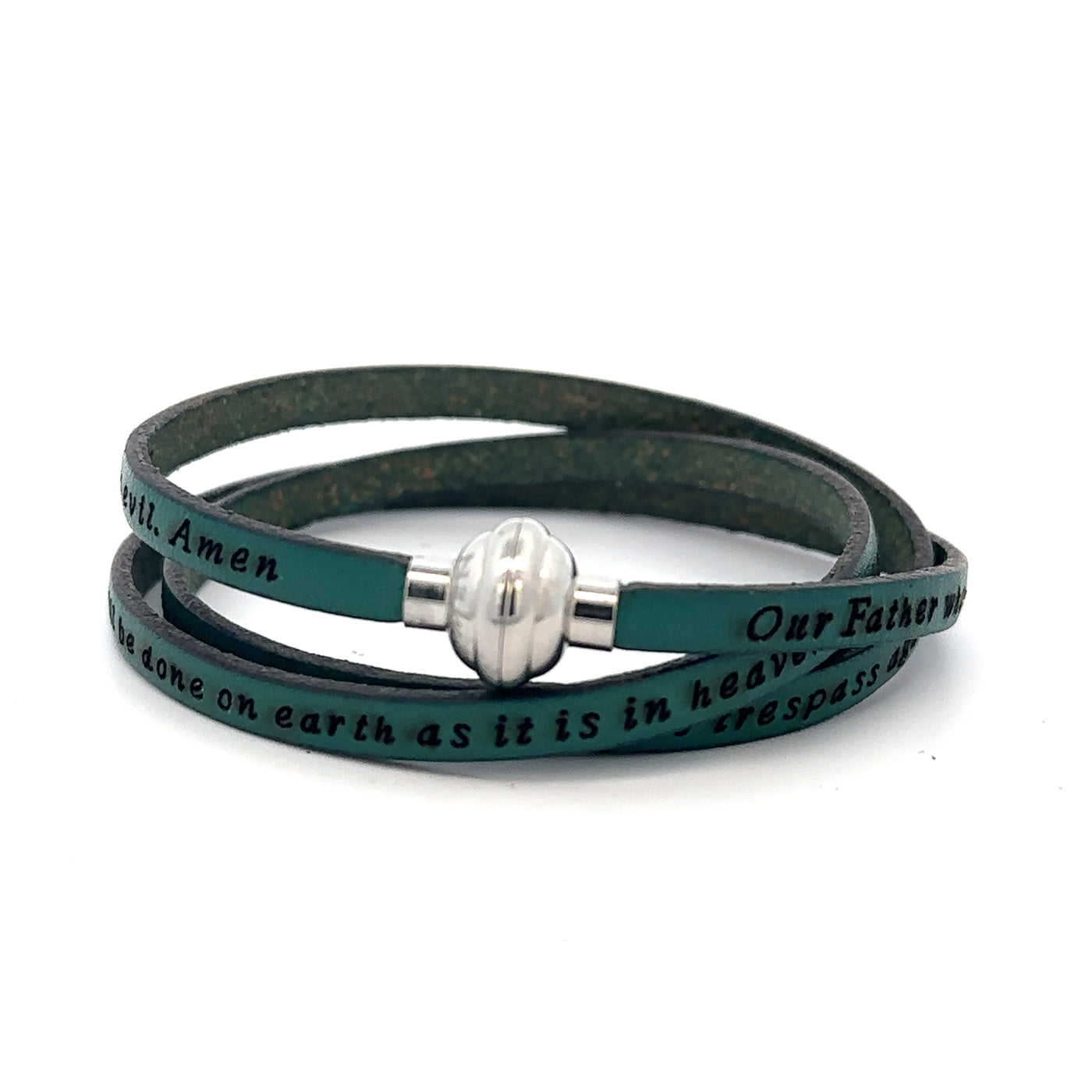 Amen Collection Our Father Teal Bracelet English-Size Medium FINAL SALE