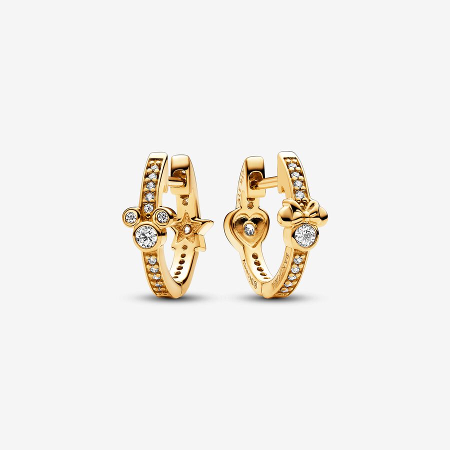 Pandora Disney Mickey Mouse & Minnie Mouse Sparkling Hoop Earrings 262 ...
