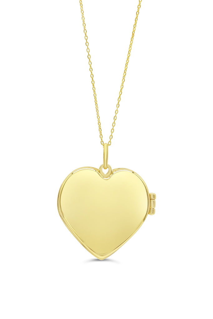 10 Karat Yellow Gold Heart Locket Necklace
