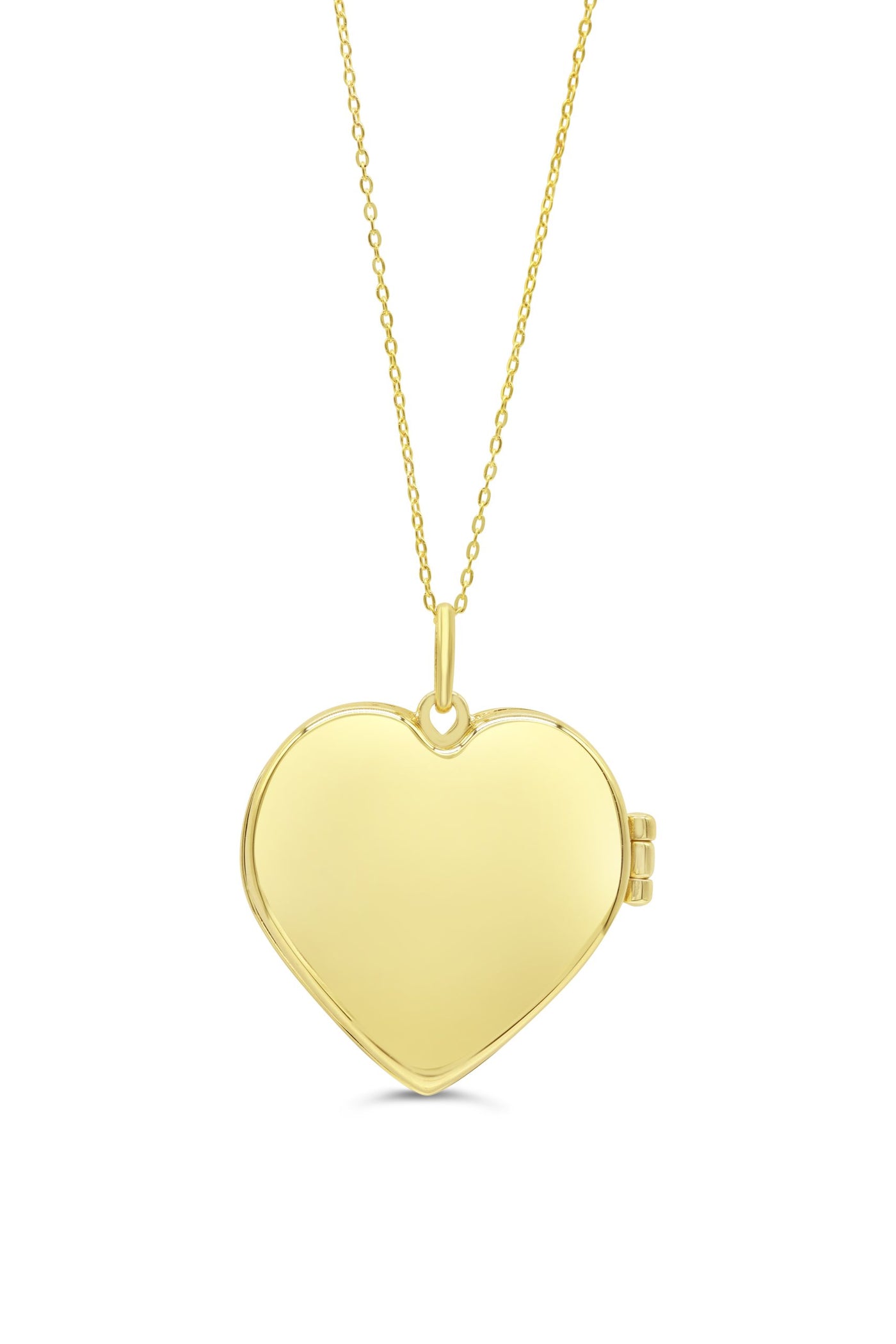 10 Karat Yellow Gold Large Heart Locket Necklace