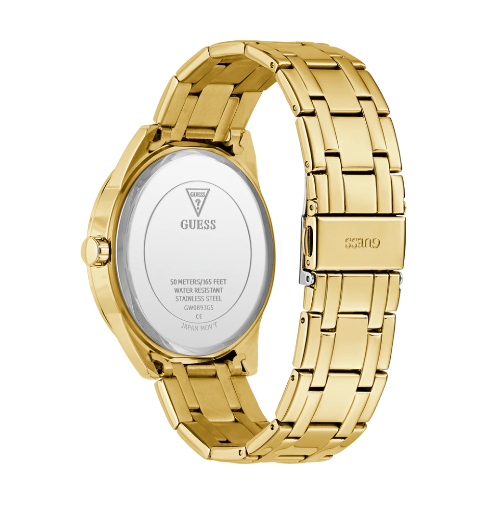 Guess Mens Gold Tone Analog Watch - GW0893G5