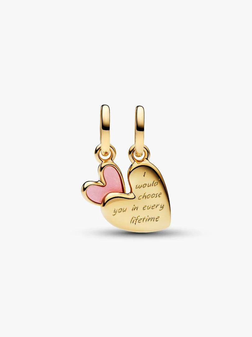 Pandora Pink Mother & Daughter Splittable Dangle Charm - 763766C01 – Kavar