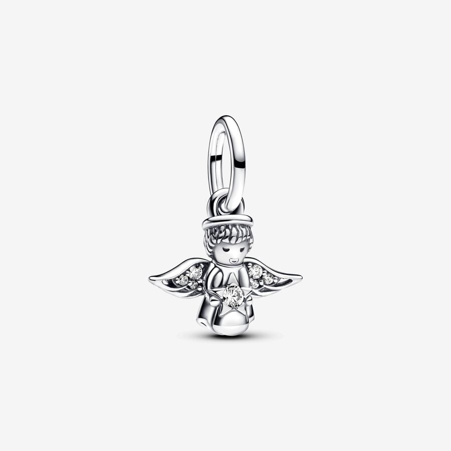 Pandora Sparkling Angel Dangle Charm - 793598C01 – Kavar