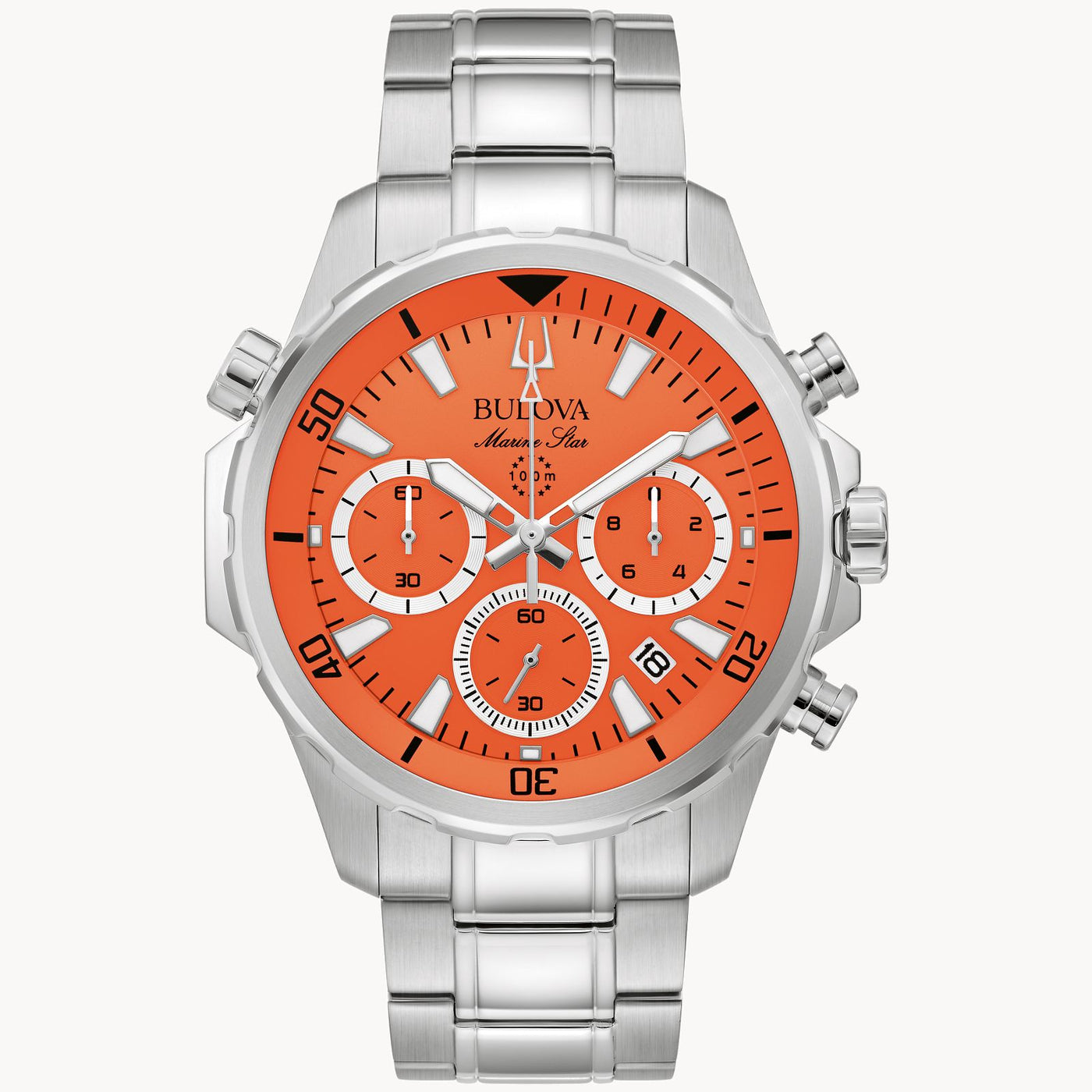 Bulova Marine Star Series B Orange Dial 43mm Watch - 96B395