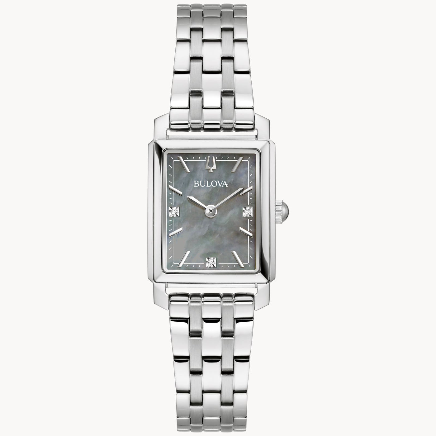 Bulova Sutton Gray Dial Stainless Steel Watch - 96P252