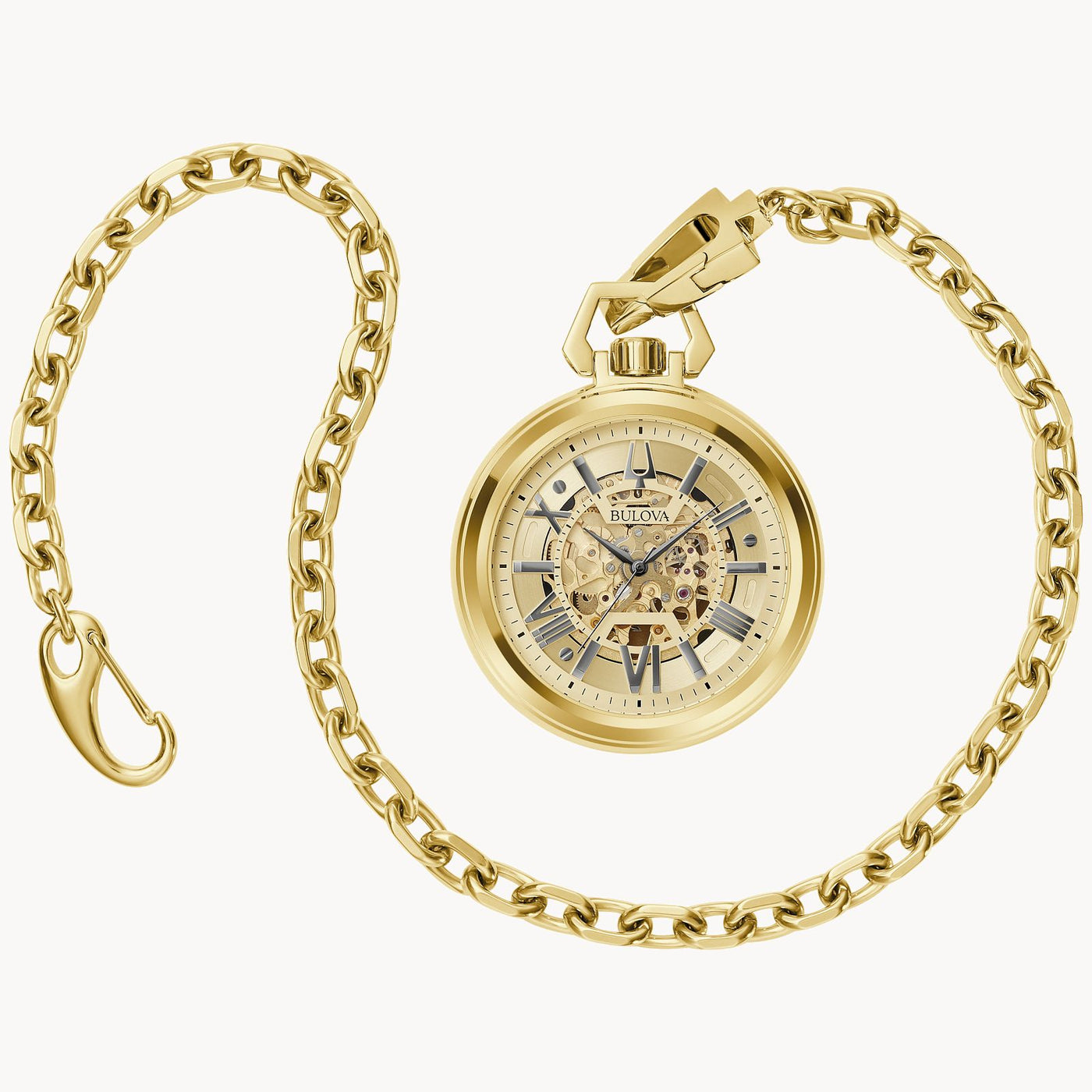 Bulova Sutton Gold-Tone Stainless Steel Pocket Watch - 97A178