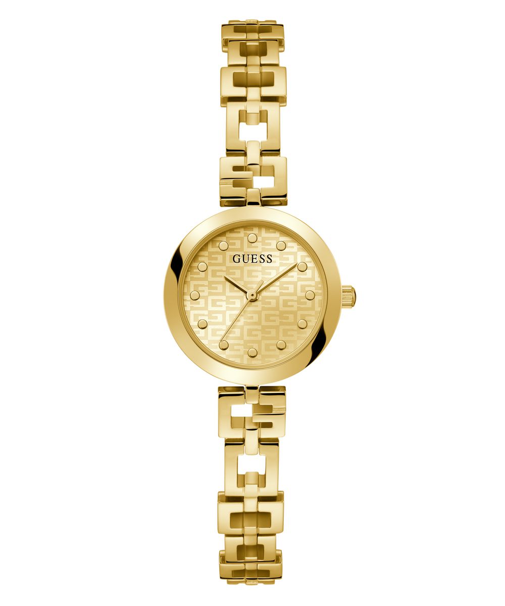 Guess Gold-Tone Logo Quartz Watch-GW0549L2