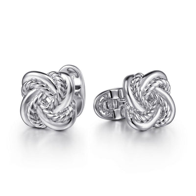 Gabriel & Co. Sterling Silver Double Love Knot Cufflinks