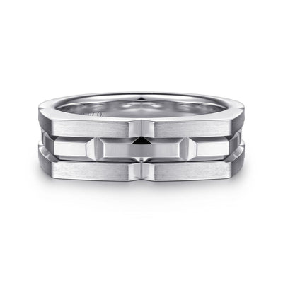 Gabriel & Co. Sterling Silver Geometric Satin Finish Ring