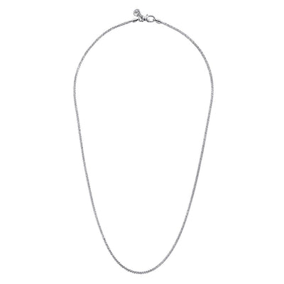 Gabriel & Co. Sterling Silver 22" Wheat Chain Necklace