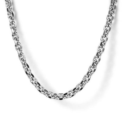 Gabriel & Co. Sterling Silver 22" Oval Link Chain Necklace