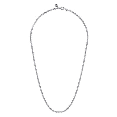 Gabriel & Co. Sterling Silver 22" Oval Link Chain Necklace