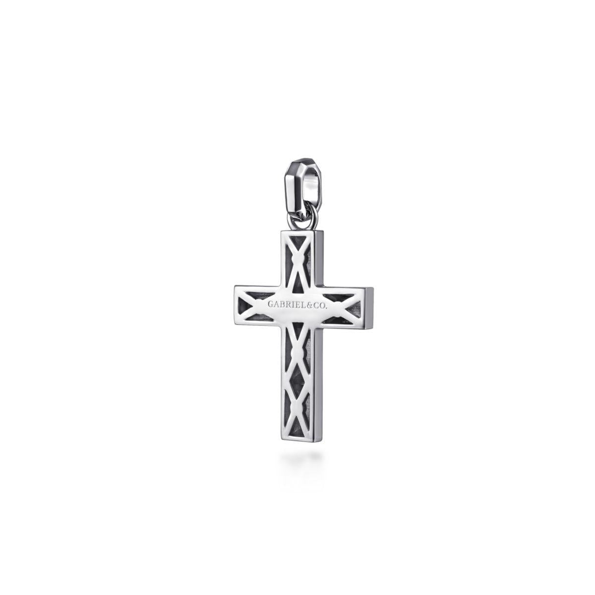 Gabriel & Co. Sterling Silver Geometric Cross Pendant