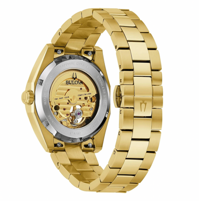 Bulova Surveryor Automatic Gold Dial Watch 97A182