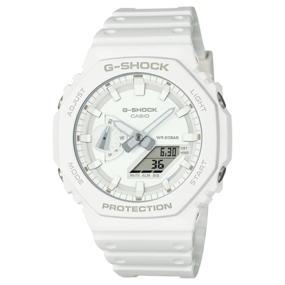 G-Shock Analog-Digital 2100 Series White Watch-GA2100-7A7