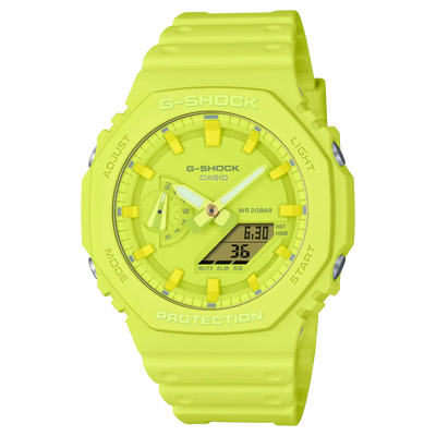 G-Shock Analog-Digital 2100 Series Yellow Watch-GA2100-9A9