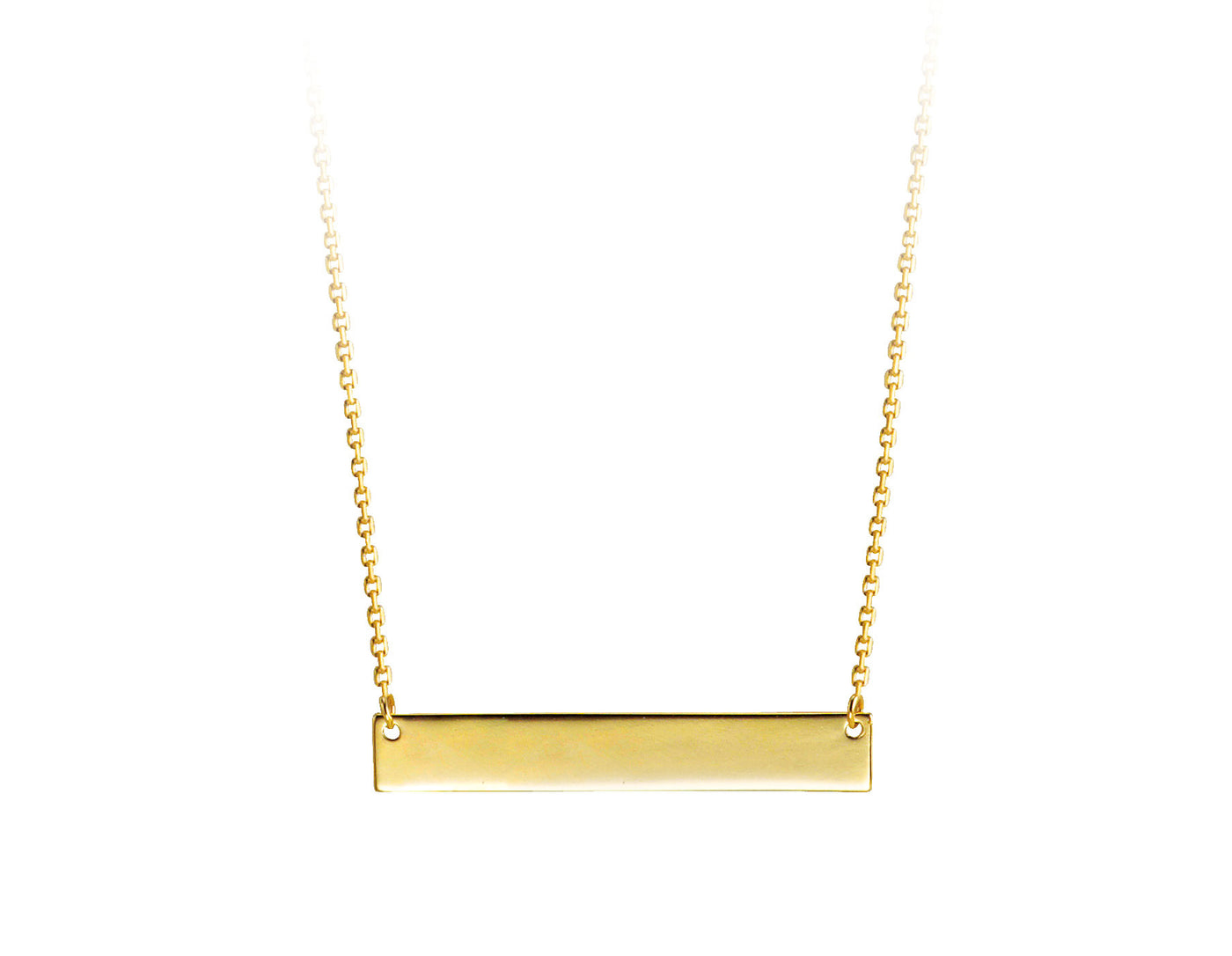 10 Karat Yellow Gold Bar Necklace
