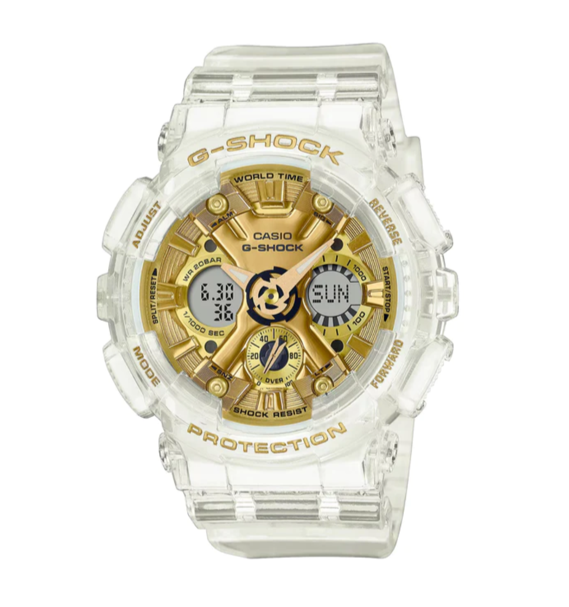 G-Shock Transparent Gold Women's Watch GMAS120SG-7A