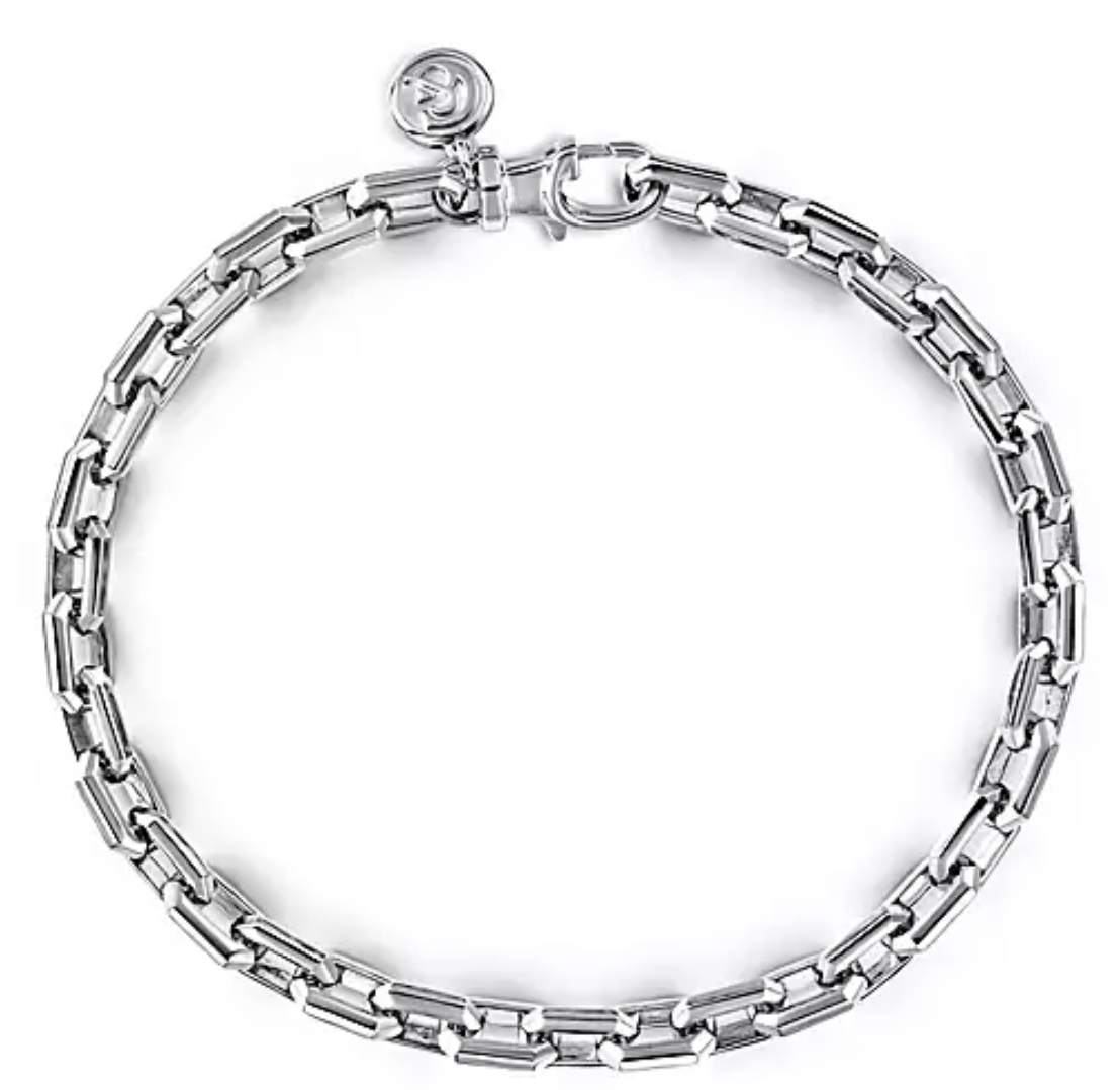 Gabriel & Co. Sterling Silver Faceted Link Bracelet