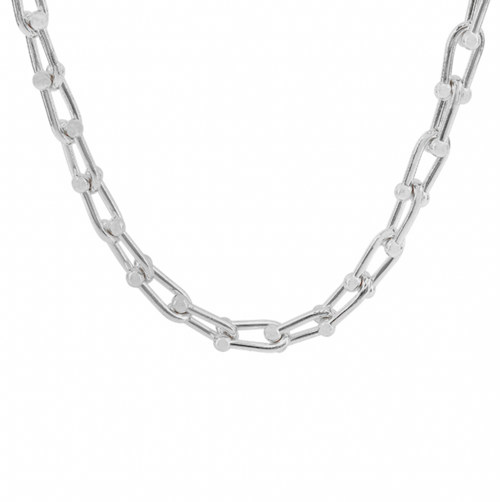 Sterling Silver 18" Hardware Necklace