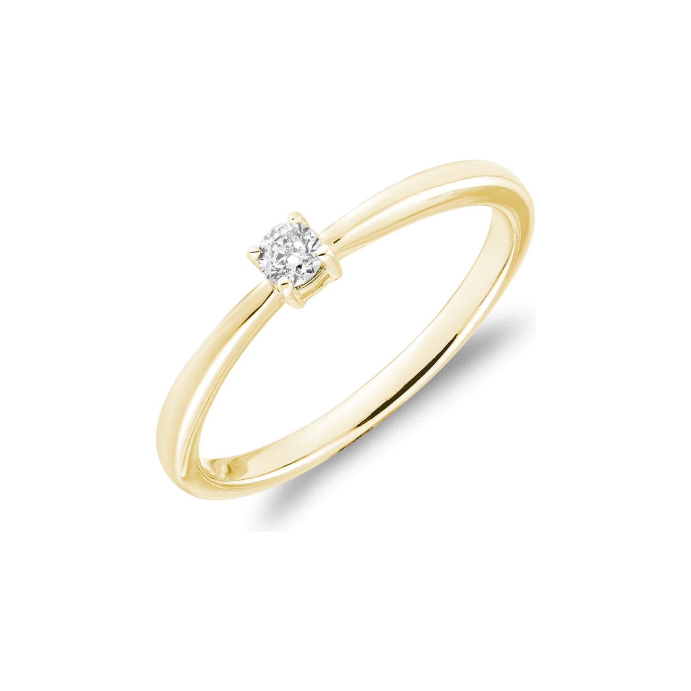 10 Karat Gold 0.07CT Diamond Solitaire Ring