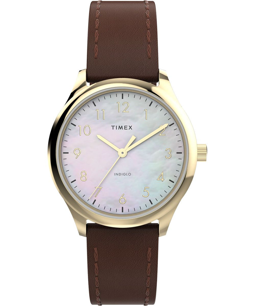 Timex Modern Easy Reader 32mm Leather Strap Watch - TW2W15700