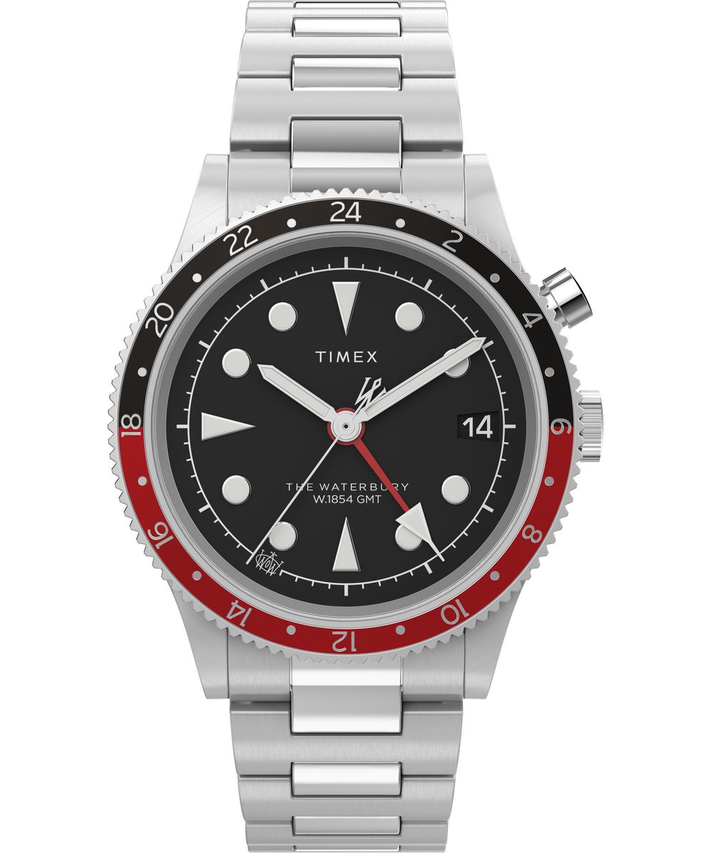 Timex Waterbury Traditional GMT 39mm Stainless Steel Bracelet Watch- TW2W22700