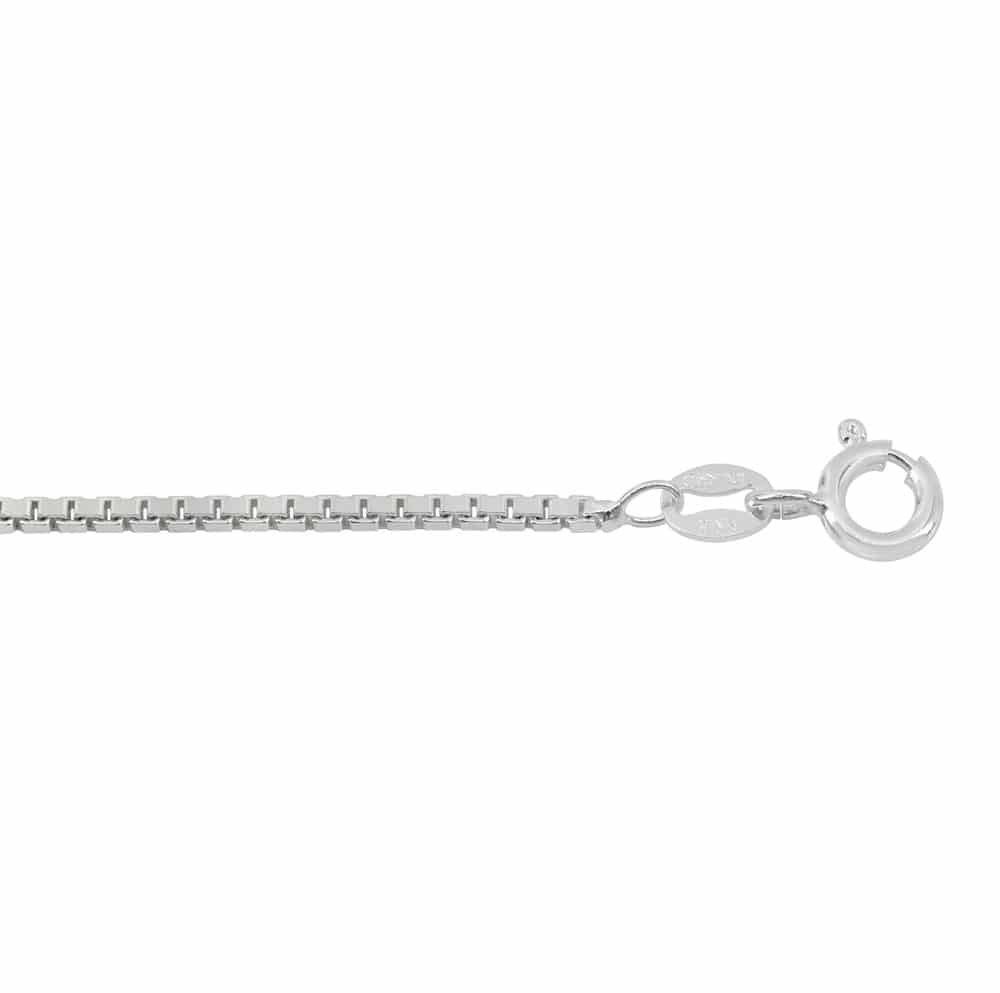 Sterling Silver Box Chain Anklet