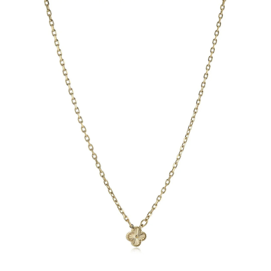 Children's Stainless Steel 9MM Lucky Clover Necklace - SWN134-GO