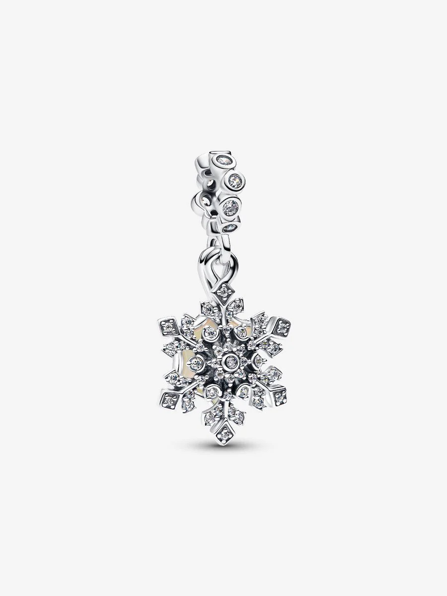Pandora Sparkling Snowflake Double Dangle Charm 794142C01 – Kavar