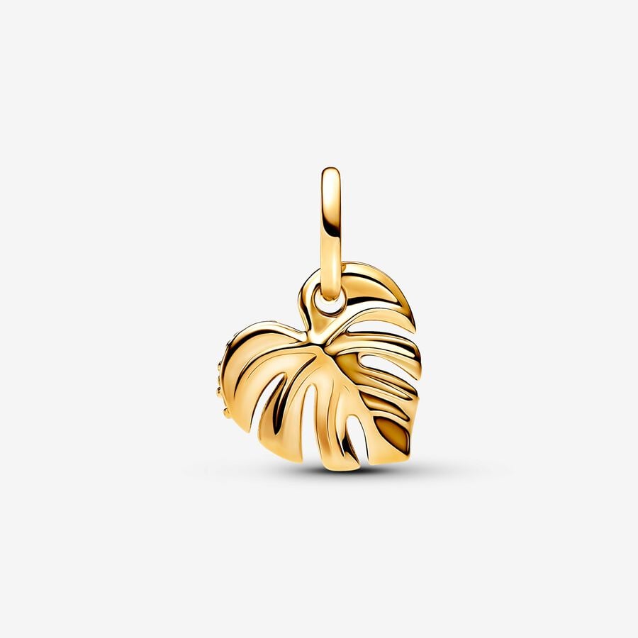 Pandora Sparkling Monstera Leaf Dangle Charm 763349C01 – Kavar