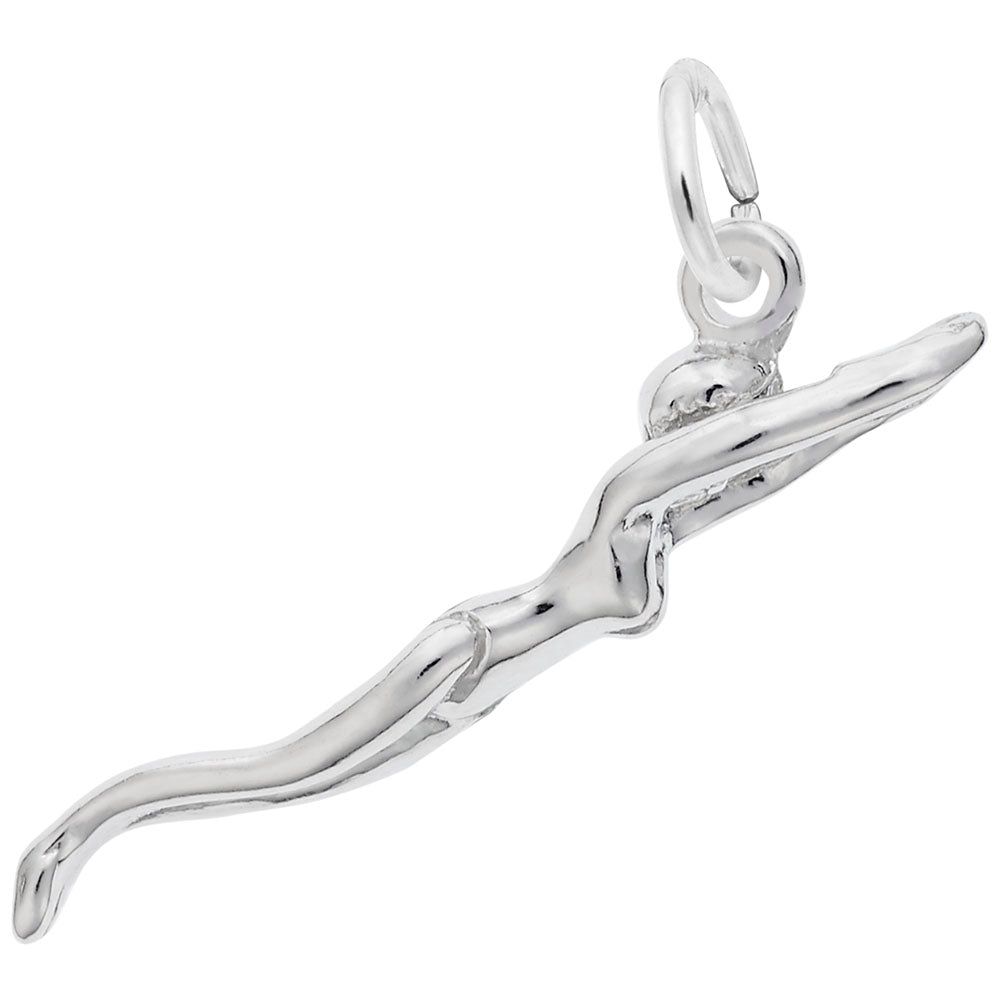 Sterling Silver Swimming Charm