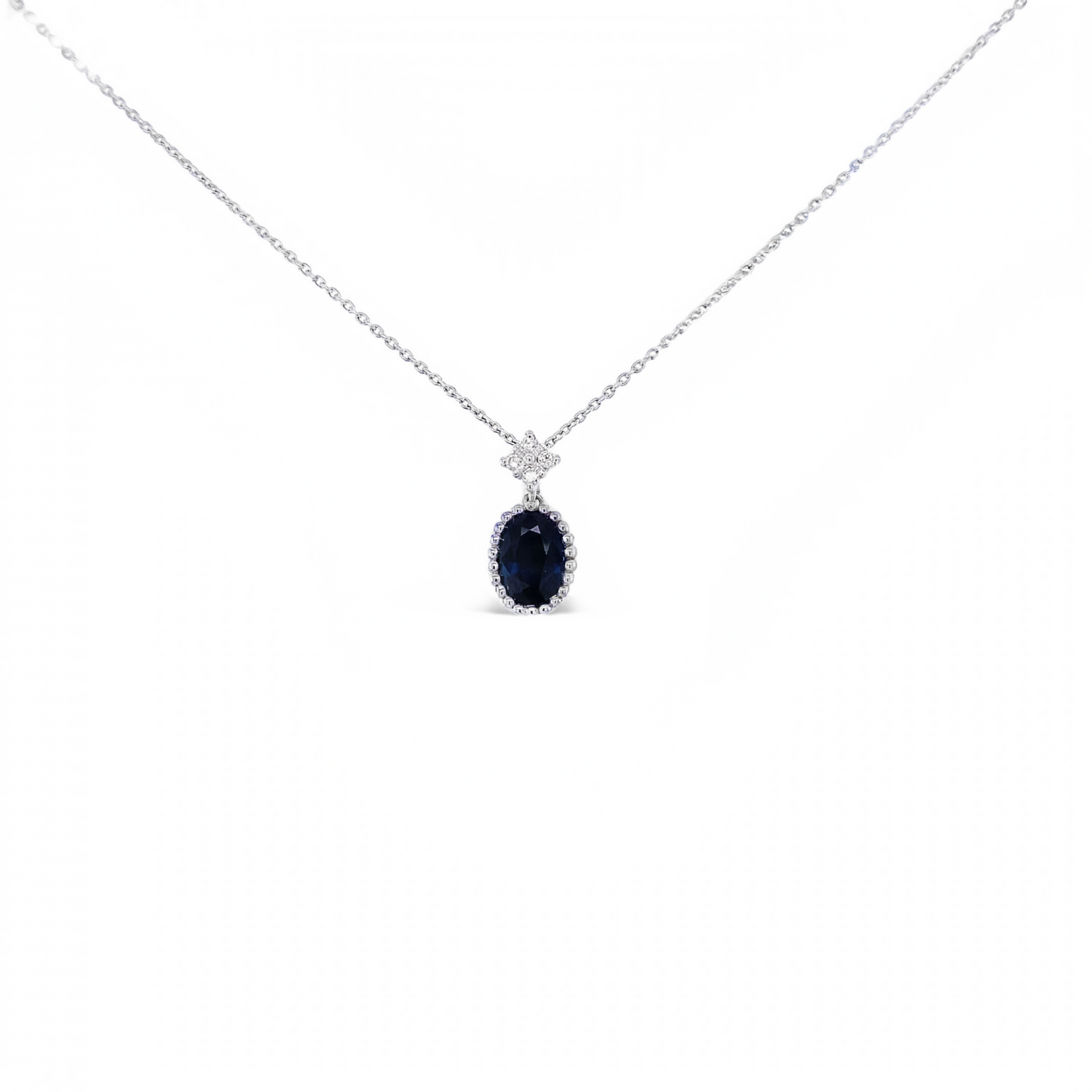 Gabriel & Co. 14 Karat Sapphire and Diamond Necklace