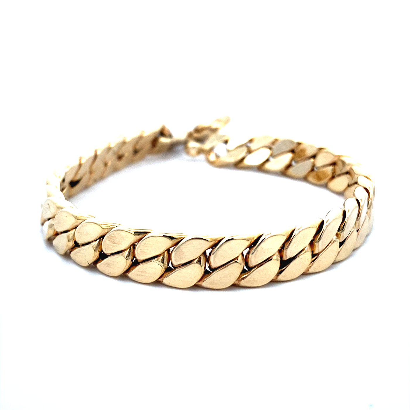 14 Karat Yellow Gold Curb Link Bracelet