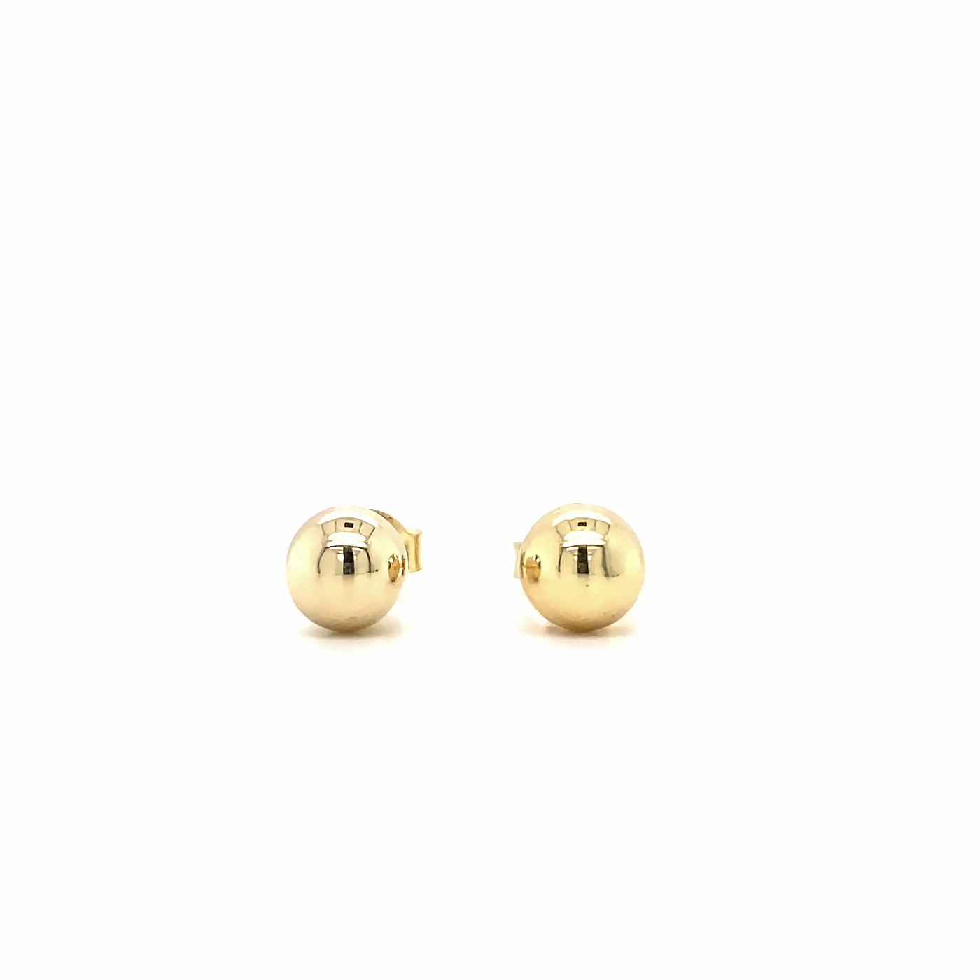 10 Karat Yellow Gold Sphere Stud Earrings