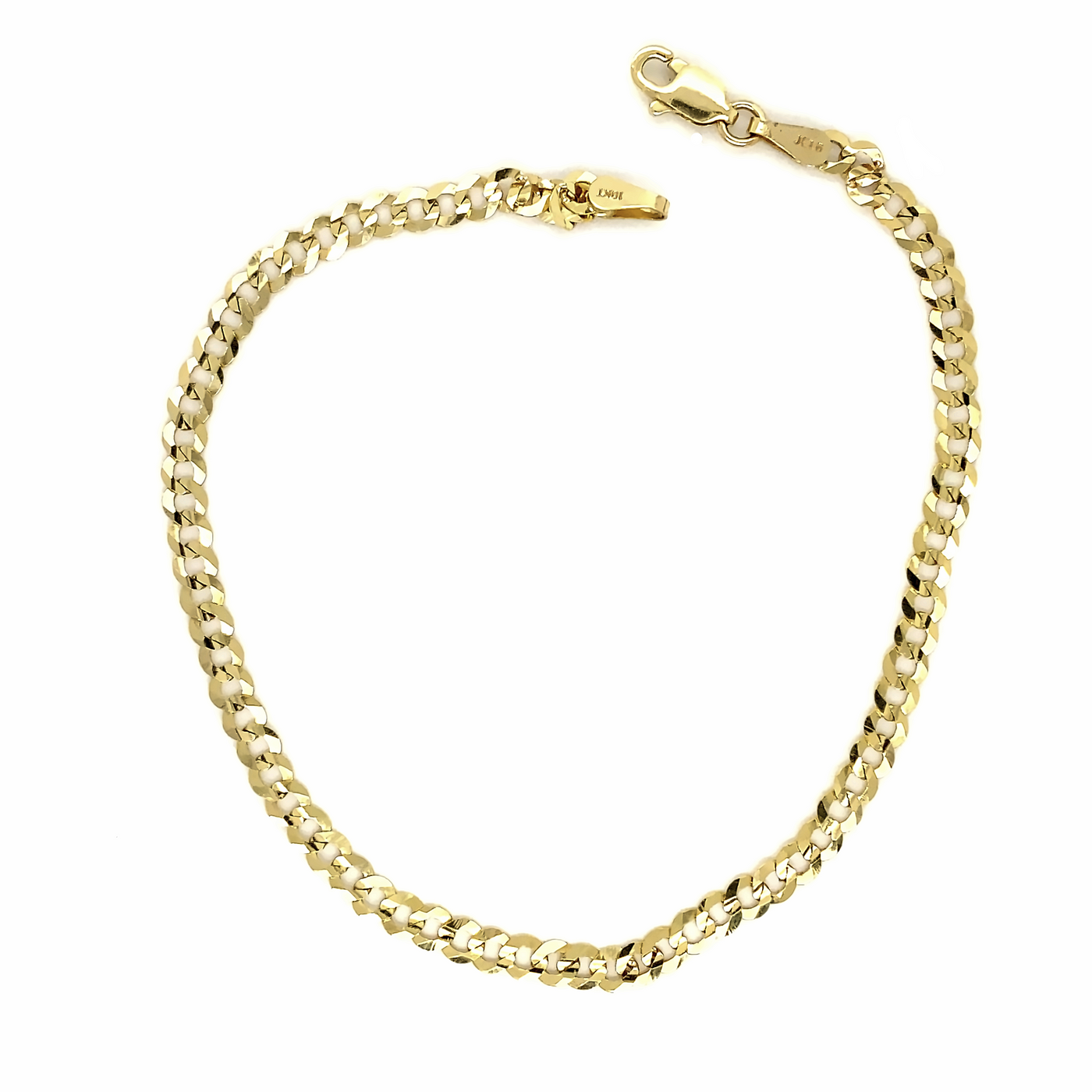 10 Karat Yellow Gold Flat Curb Bracelet